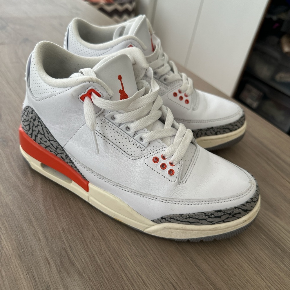 Jordan White and Red Sneakers